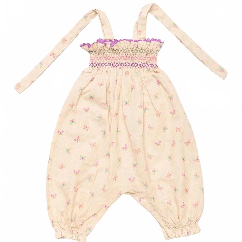 NEW EARLY SUNDAY girl's audrey baby romper in butterfly print